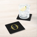 Search for black and white monogram coasters Birthday