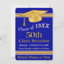Search for 50th class reunion invitations Blue