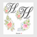 Search for initial h stickers Floral alphabet