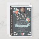 Search for black baby girl shower invitations Floral