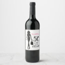 Search for high heel wine labels 50th birthday