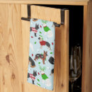 Search for holiday dog tea towels Red