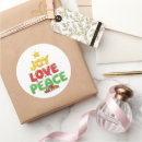 Search for peace love joy stickers Typography