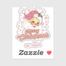 Search for retro santa claus stickers Pink