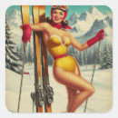 Search for vintage ski stickers Winter