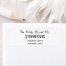 Search for black and white wedding return address labels Typography