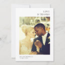 Search for love and thanks wedding thank you cards Modern