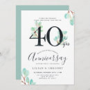 Search for 40th anniversary invitations Green