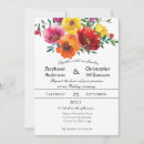 Search for red and yellow wedding invitations Watercolor