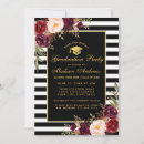 Search for black and white stripe graduation invitations High school