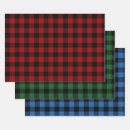 Search for blue buffalo plaid wrapping paper Red