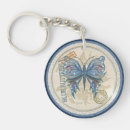 Search for ornate butterfly key rings Blue