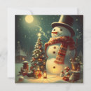 Search for vintage snowman christmas cards Winter