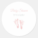 Search for pink baby footprints stickers Girl baby shower