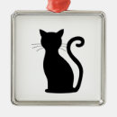 Search for cat silhouette christmas tree decorations Cats