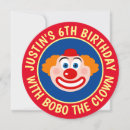 Search for circus clown invitations Cute