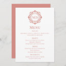 Search for rose gold menus Reception