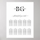 Search for black and white wedding seating charts Simple