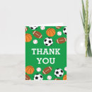 Search for football thank you cards Green