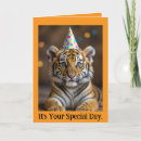 Search for tiger birthday cards Cute