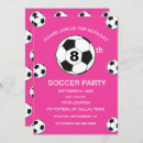 Search for girl soccer invitations Pink