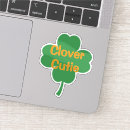 Search for 4 clover leaf stickers Lucky charm