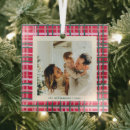 Search for red and green plaid christmas tree decorations Family keepsake