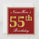 Search for elegant 55th birthday invitations 55 years old