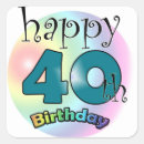 Search for happy 40th stickers Birthday
