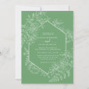 Search for elegant green and white invitations Typography