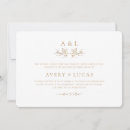 Search for elegant white and gold wedding invitations Formal