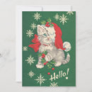 Search for cute vintage cats christmas cards Holly