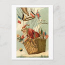 Search for hot air balloon christmas cards Vintage