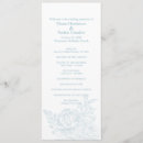 Search for blue and white wedding programs Minimalist