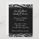Search for elegant zebra wedding invitations Black and white