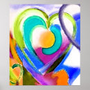 Search for fractal heart posters Blue