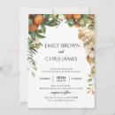 Search for watercolor floral foliage wedding invitations Gold