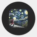 Search for winter night stickers Santa