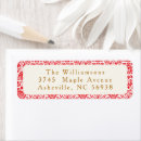 Search for red damask return address labels Trendy