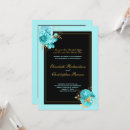 Search for teal black gold wedding invitations Simple