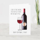 Search for funny wine jokes cards Over the hill