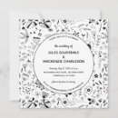 Search for monochrome wedding invitations Boho