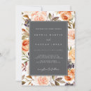 Search for orange and grey wedding invitations Floral