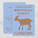 Search for capricorn birthday invitations Goat