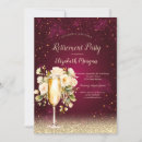 Search for retirement red wine invitations Glitter