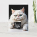 Search for white cat birthday cards Kitty