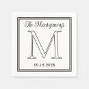 Search for letter napkins Black and white