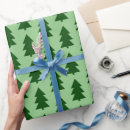 Search for green christmas trees wrapping paper Retro