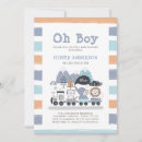 Search for boys train baby shower invitations Animals