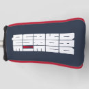 Search for unique golf head covers Typography